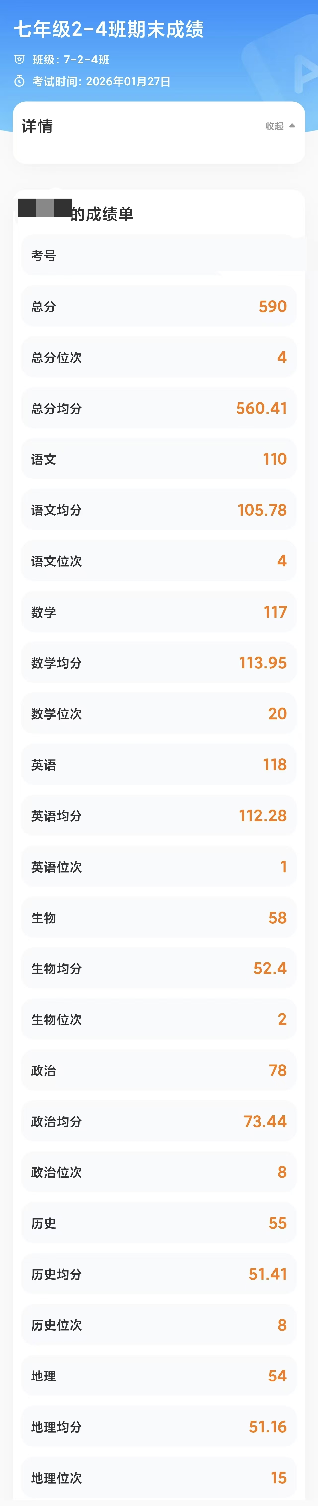 成绩单
